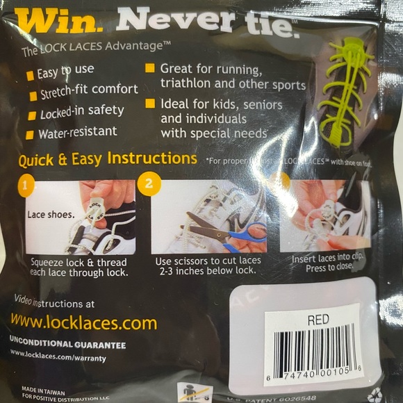 LOCK LACES Elastic Shoelace Trim To Fit Any Shoe - Picture 4 of 4